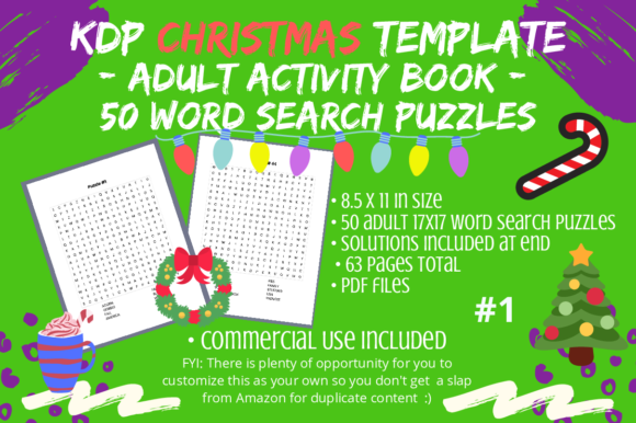 50 Christmas Word Search 1 for Adults - Kdp Interiors