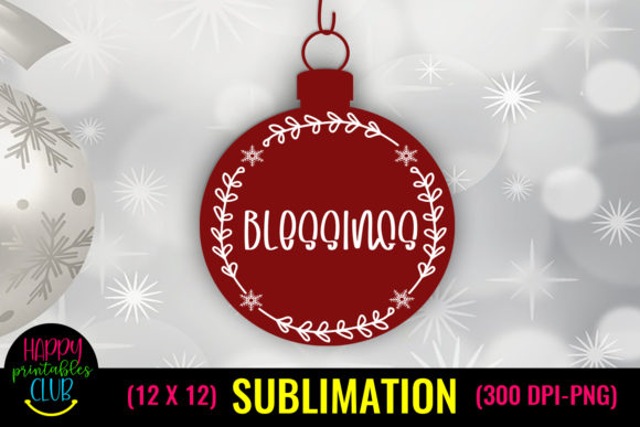 Blessings Christmas Sublimation Design for Crafts