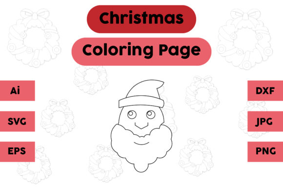 Christmas Coloring Page - Santa Claus 01 for Branding and Packaging