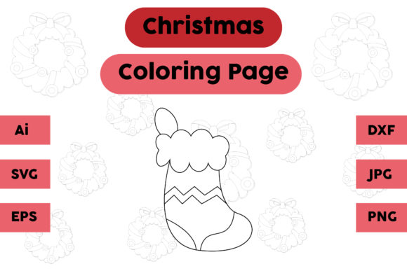Christmas Coloring Page - Socks 2 for Coloring Pages Amp