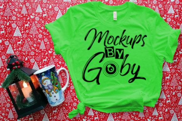 Christmas Green T-Shirt Mock Up Photo for Handmade Creations