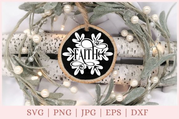 Christmas Ornament, Faith Print Templates for Digital Sellers