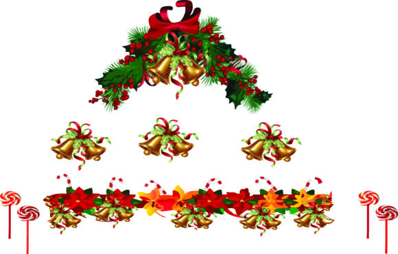 Christmas Ornament PNG Border for Graphic Templates