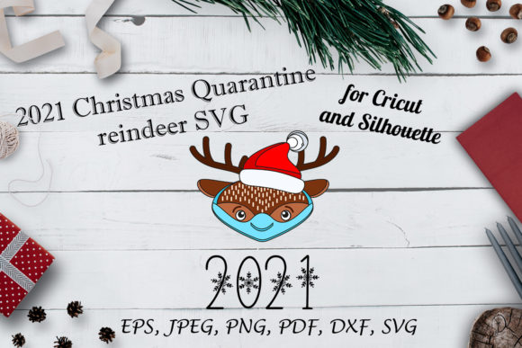 Christmas Quarantine Reindeer Mask for Crafts