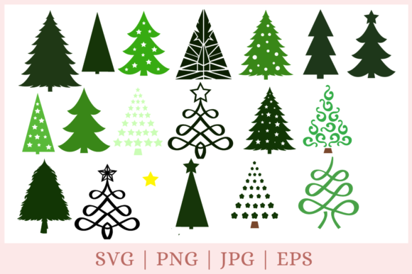 Christmas Tree Bundle for Print Templates