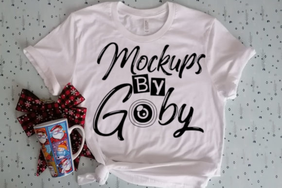 Christmas White Tshirt Mockup for T-Shirts and Branding