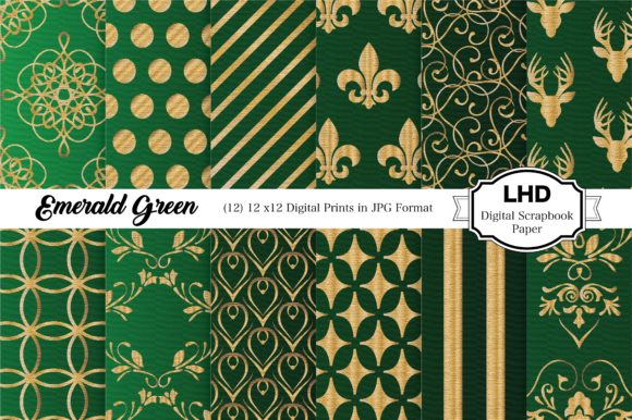 Digital Paper Emerald Green Gold Review
