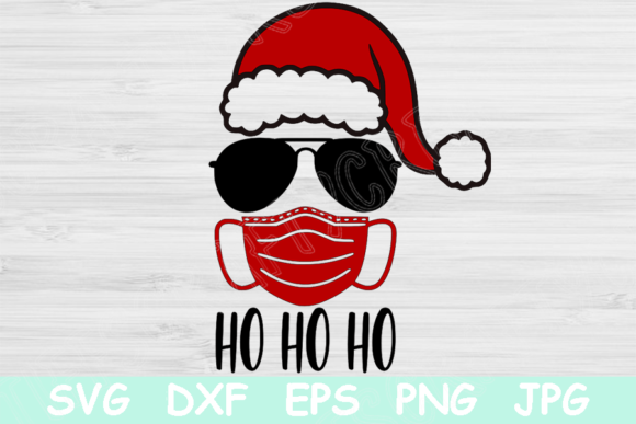 Funny Santa Mask Christmas Svg Files for Crafts