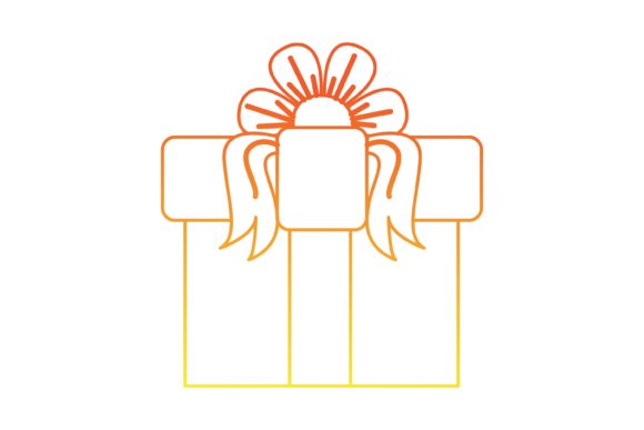 Gift Drawing Outline Icon Gradient Review