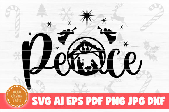Peace Nativity Christmas Craft Design for Local Business Branding