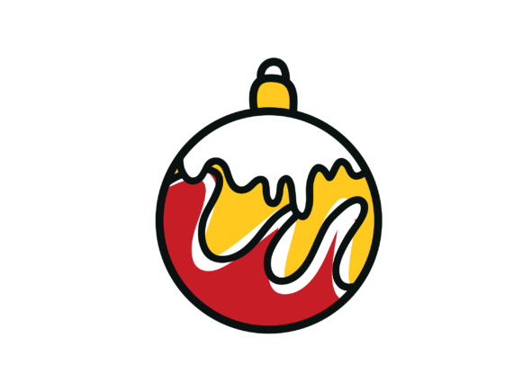 Red and Yellow Ball for Christmas Tree Embroidery Design Review