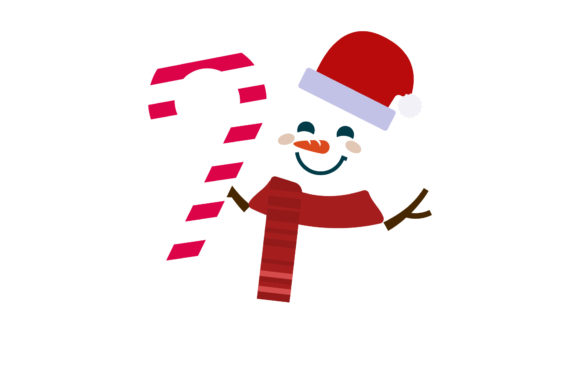 Snowman Christmas Candy Stick Vector Icons